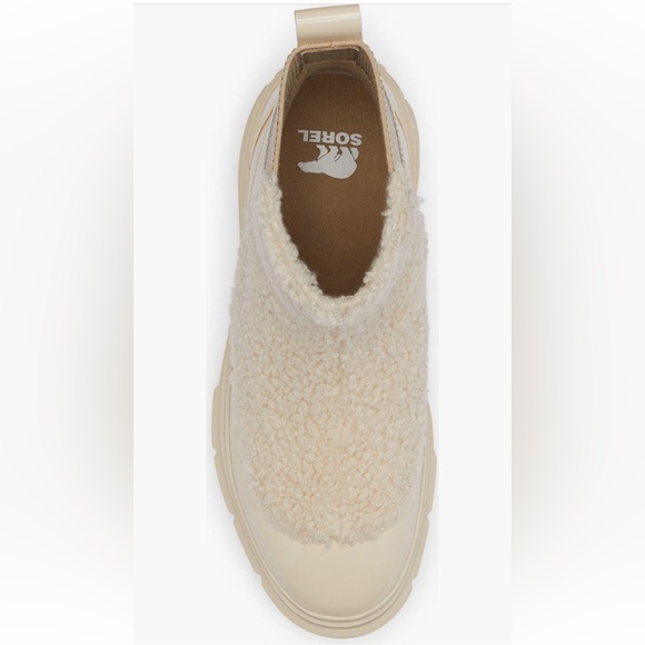 NWT Sorel Waterproof Cream Shearling Ankle Boots - Picture 5 of 10